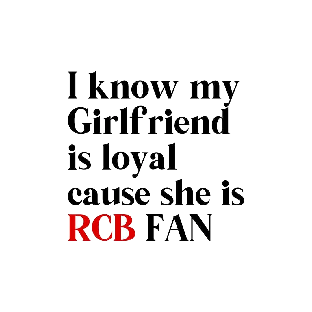 Girlfriend Is Rcb Fan Sticker